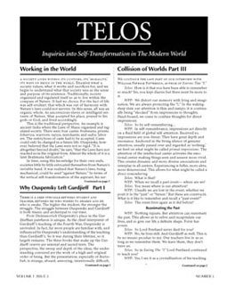 The Gurdjieff Journal​ - Issue #3
